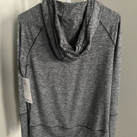 Athleta Uptempo Elevate Zippered Hoodie - Grey/Black - S - Picture 4 of 9